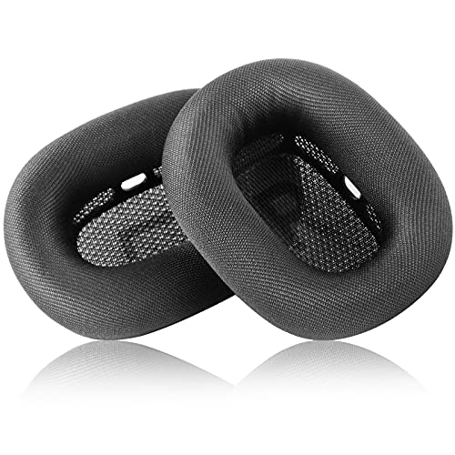 JARMOR Replacement Memory Foam & Mesh Fabric Ear Cushion Pads Cover for Apple AirPods Max Headphone ONLY (Space Gray)