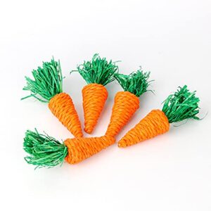 5 Pack Hay Treat Pet Chew Toys for Chinchilla Guinea Pig Rabbit Hamster Gerbil Degu Bunny Natural Grass Cage Accessories Grass chew Toys for Rabbit