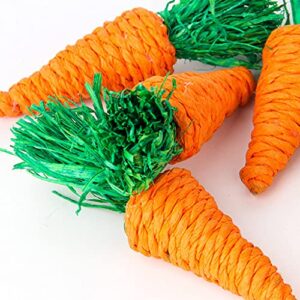 5 Pack Hay Treat Pet Chew Toys for Chinchilla Guinea Pig Rabbit Hamster Gerbil Degu Bunny Natural Grass Cage Accessories Grass chew Toys for Rabbit