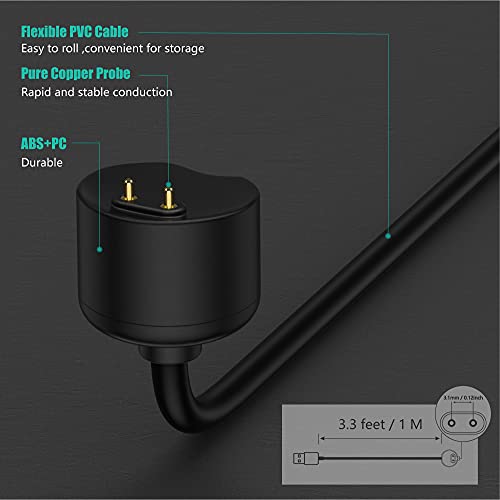 TUSITA Magnetic Charger Compatible with Xiaomi Mi Band 5 6 7 | Amazfit Band 5-1M,2-Pack