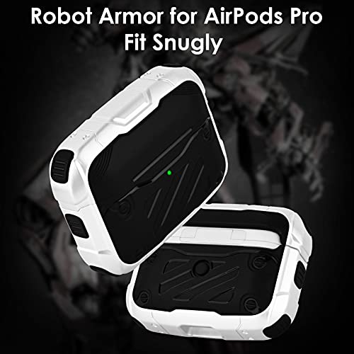 CAGOS for Airpods Pro 2nd Generation Case/Airpod Pro Case, Cool Protective Hard TPU Cover Compatible with Apple Airpod Pro 2 2022 Case and iPod Pro Case 2019 for Men Women, White/Black