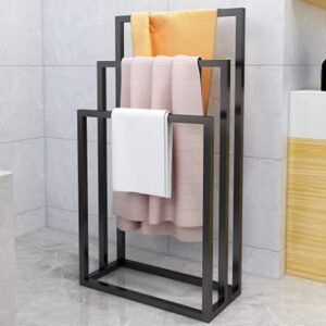 Metal Towel Rack 3 Tiers Hand Towel Holder Organizer for Bathroom Accessories, Black