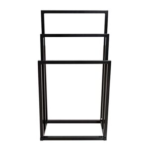 Metal Towel Rack 3 Tiers Hand Towel Holder Organizer for Bathroom Accessories, Black