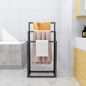 Metal Towel Rack 3 Tiers Hand Towel Holder Organizer for Bathroom Accessories, Black