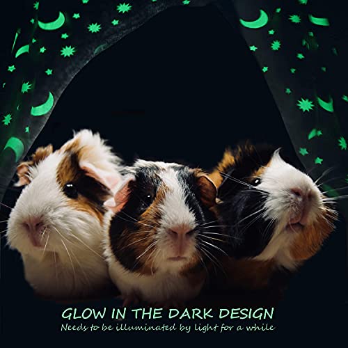 LeerKing Luminous Guinea Pig Bed House Cozy Rabbit Bunny Hedgehog Ferret Chinchilla Hamster Hideout Beds Small Animal Pet Cage Accessories Supplies,Grey