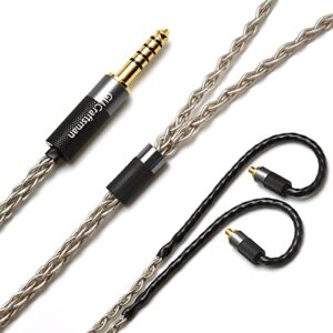 gucraftsman 6n single crystal silver upgrade earphone cable 2.5mm/4.4mm balance earphone upgrade cable for sennheiser ie300 ie900 ie600 (4.4mm plug)