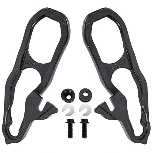 KARPAL 1 Pair Front Left & Right Frame Tow Hook + Bumper Bezel Compatible With 2019-2022 Ram 1500 Black