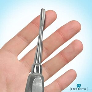 DEXA DENTAL Elevators Instruments Osteotome Periotome Luxating Elevator Apical Molt Oral Implant, Surgical Root Extraction Spreading - 5 Pcs