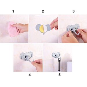 DOITOOL 6PCS Punch Free Wall Hanging Hooks Elephant Shape Wall Hangers Traceless Rotational Storage Hooks for Home Kitchen Bathroom (Green, Blue, Pink)