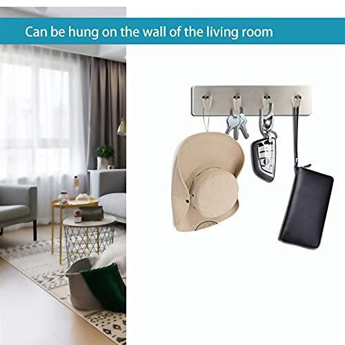 Towel Hooks Adhesive Wall for Hanging bathrooms Hook Bathroom Command Curtain Rod Heavy Duty Towels Stick on Sticky lbs self Brushed Nickel Robe Hand Bath Holder Double Sided Chrome Shower