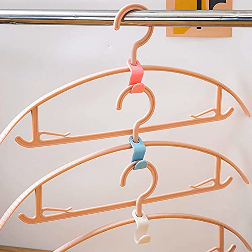 QWDLID 40 Pieces Clothes Hanger Connector Hook Cascading Clothes Hooks Multi-Layer Organizer Heavy Duty Hanging Clips for Cabinets, Clothes Storage, Coat, Bag, Belts (Green)