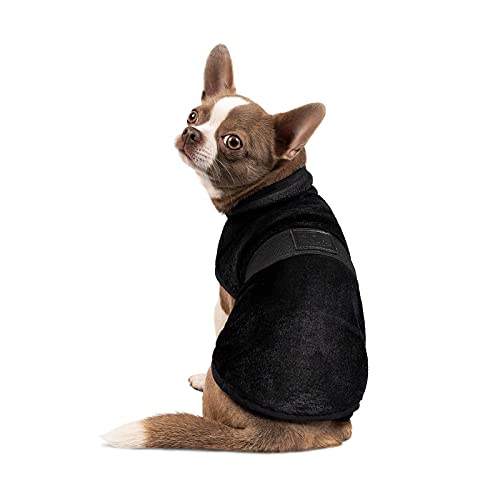 Clothes for Small- and Medium-Size Dogs, Warm Dog Poncho, Autumn Blanket Coat for Small and Medium-Size Dogs, Warm Shirt for Dogs (Medium, Black)