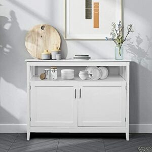 Goplus Sideboard Buffet Cabinet, White