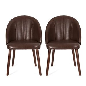 cullimore channel stitch dining chairs - dark brown/espresso (set of 2)