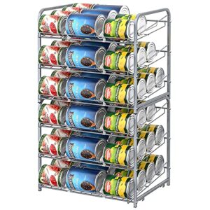 mooace 2 pack stacking can rack organizer, 3 tier stackable can storage dispenser holder for 36 cans (each)