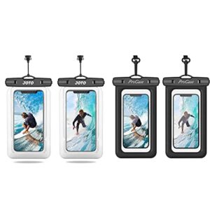 JOTO 2 Pack Floating Waterproof Phone Pouch Bundle with ProCase 2 Pack Universal Floating Waterproof Phone Pouch for Phones up to 7.0"