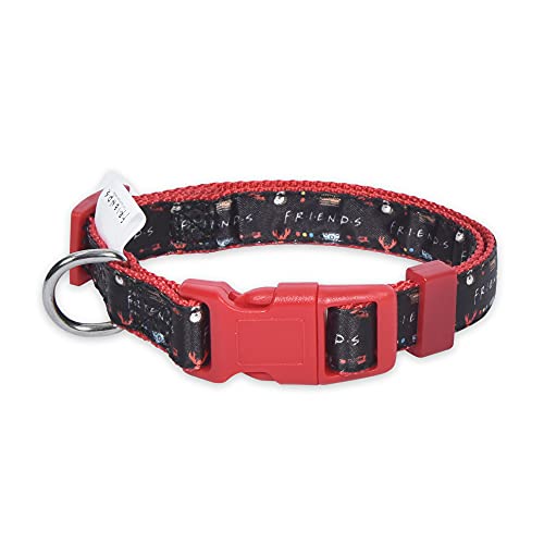 Friends the TV Show Iconic Graphics Dog Collar for Medium Dogs, Medium (M) | Black Medium Dog Collar, Cute Dog Collar with D-Ring | Dog Apparel & Accessories Friends Merch for Dogs from Friends