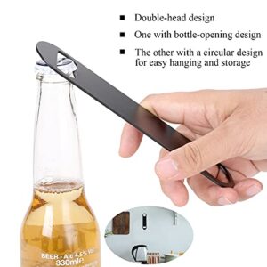 3 PACK Stainless Steel Flat Bottle Opener, Beer Bottle Opener, 7inch, Black, with Exquisite Packaging, for Kitchen, Bar or Restaurant