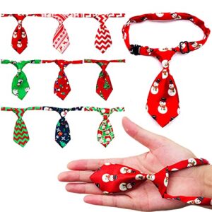 JpGdn 20PCS Christmas Small Dog Neckties Xmas Ties Bulk for Small Medium Girl Boy Puppy Doggy Kitten Bunny Rabbit Adjustable Pet Ties Grooming Costumes Accessories for Festival Holiday