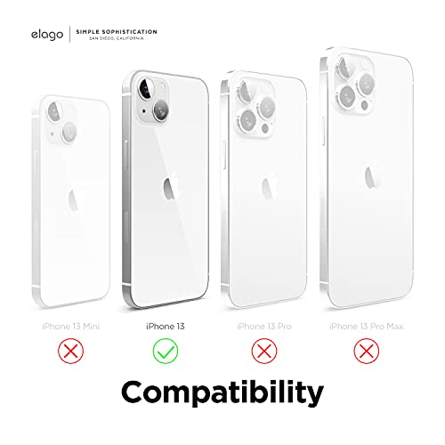 elago Compatible with iPhone 13 Case, Liquid Silicone Case, Full Body Screen Camera Protective Cover, Shockproof, Slim Phone Case, Anti-Scratch Soft Microfiber Lining, 6.1 inch (Stone)