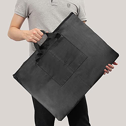 winner Eco Art Portfolio Tote Bag 20x26 in, A2 Size Waterproof Nylon Drawing with Stripe, Lightweight Poster Board Storage, Folder for Artwork Poster, Sketching, Student Portfolio,