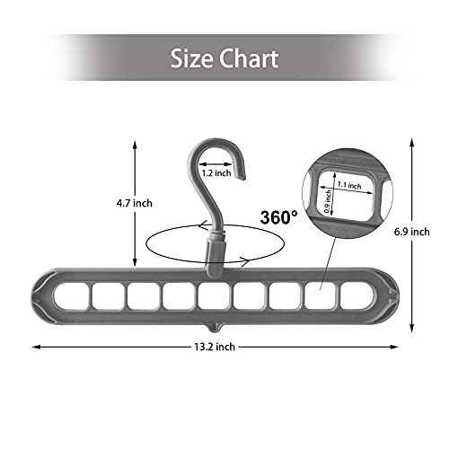 Royalwise Closet Organizers and Storage,Hangers Space Saving,Clothing Cascading Hanger ,Closet Storage Organization for Wardrobe Heavy Clothes,Shirts,Pants,Dresses,Coats (6pcs)