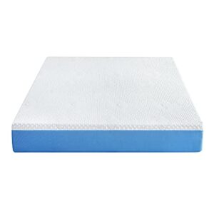 PrimaSleep 10 Inch Gel Infused Superior high-Density Memory Foam Mattress, CertiPUR-US® Certified, Blue, Cal King