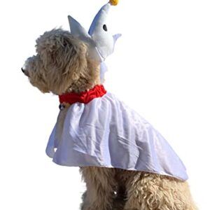 ComfyCamper Dog Ghost Costume for Small Medium and Large Dogs Puppies and Cats, Medium, White