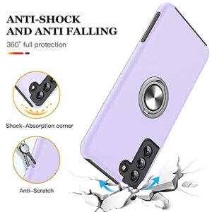 JAME for Samsung Galaxy S21 Plus Case [NOT for S21 or S21 Ultra], Slim Soft Bumper Protective Case for Samsung S21 + Case, with Invisible Ring Holder Kickstand for Galaxy S21 Plus Case, Purple