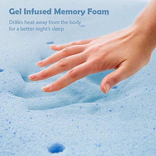 Irvine Home Collection Kids Youth Twin Size 6-inch Gel Memory Foam Mattress, Free Matching Pillow, Medium Firm, Cool Sleep, CertiPUR-US Certified, Great for Bunk Beds, Trundles, Campers, and Daybeds