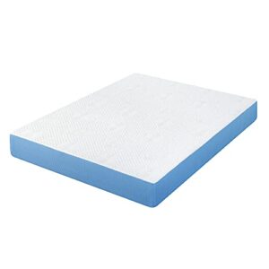 PrimaSleep 8 Inch Gel Infused Superior high-Density Memory Foam Mattress, CertiPUR-US® Certified, Blue, Twin