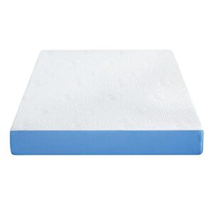 PrimaSleep 8 Inch Gel Infused Superior high-Density Memory Foam Mattress, CertiPUR-US® Certified, Blue, Twin