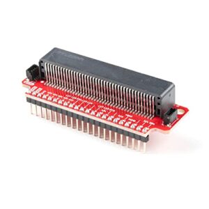 sparkfun qwiic compatible with micro:bit breakout (with headers)- expands the capabilities compatible with micro:bit- fits edge connector- broken out 21 gpio pins to mail headers- 2x qwiic connectors