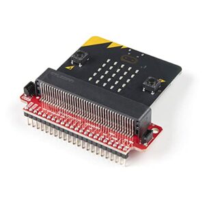 SparkFun Qwiic Compatible with Micro:bit Breakout (with Headers)- Expands The Capabilities Compatible with Micro:bit- Fits Edge Connector- Broken Out 21 GPIO pins to Mail headers- 2X Qwiic Connectors