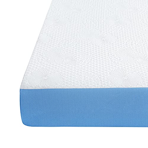 PrimaSleep 8 Inch Gel Infused Superior high-Density Memory Foam Mattress, CertiPUR-US® Certified, Blue, Full