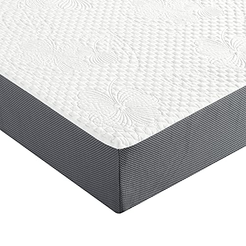 PrimaSleep 7 Inch Gel Infused Superior high-Density Memory Foam Mattress, CertiPUR-US® Certified, Gray, Twin