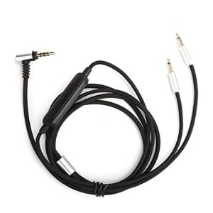 audio adapter cable, headphone cable ofc copper wire with wire control fit for sennheiser hd202 hd497 hd447 hd212 pro eh250 eh350, wire length 1.2m