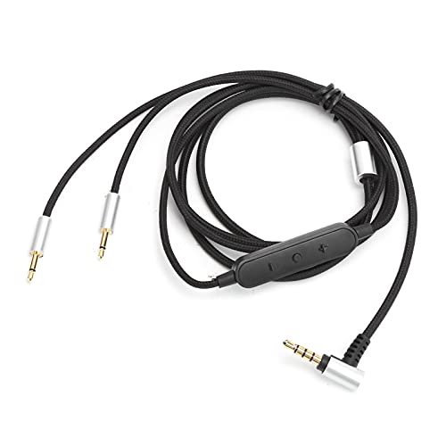 Audio Adapter Cable, Headphone Cable OFC Copper Wire with Wire Control Fit for Sennheiser HD202 HD497 HD447 HD212 pro EH250 EH350, Wire Length 1.2m