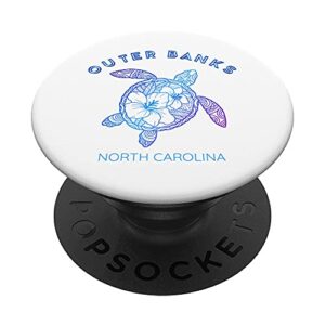floral beach sea turtle art north carolina obx outer banks popsockets swappable popgrip