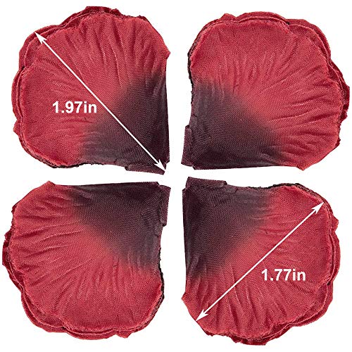 Vanleonet Rose Petals 2000 PCS Artificial Flower Silk Petals,Wedding Party Holiday Decoration for Romantic Night Valentine Day