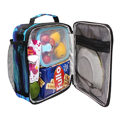 Fire Dragon Kids Lunch Bags for Girls Boys Insulated Lunch Box Thermal Lunchbox Tote Bag with Adjustable Strap Leakproof Durable Lunch Cooler for Children Women School Work