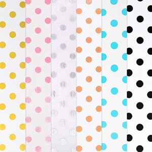 mr five 120 sheets polka dot tissue paper bulk,20" x 28",tissue paper for packaging,gift wrapping tissue paper for gift bags,tissue paper for baby shower,birthday,weddings,holiday party,6 colors