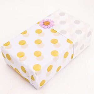 MR FIVE 120 Sheets Polka Dot Tissue Paper Bulk,20" x 28",Tissue Paper for Packaging,Gift Wrapping Tissue Paper for Gift Bags,Tissue Paper for Baby Shower,Birthday,Weddings,Holiday Party,6 Colors