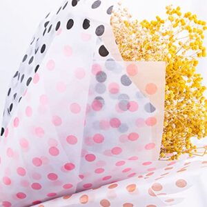 MR FIVE 120 Sheets Polka Dot Tissue Paper Bulk,20" x 28",Tissue Paper for Packaging,Gift Wrapping Tissue Paper for Gift Bags,Tissue Paper for Baby Shower,Birthday,Weddings,Holiday Party,6 Colors