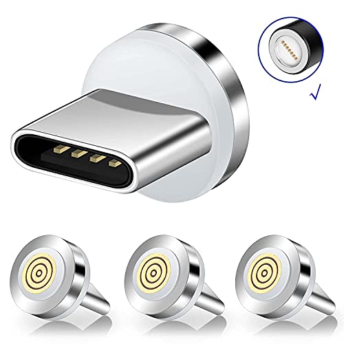 Boffdock 7-Pin Type C Magnetic Tips,4Pcs Magnetic Connector Tips Head for USB C Devices with 7 Contact Points Without USB Cord