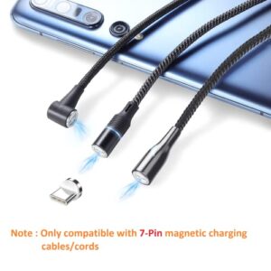 Boffdock 7-Pin Type C Magnetic Tips,4Pcs Magnetic Connector Tips Head for USB C Devices with 7 Contact Points Without USB Cord