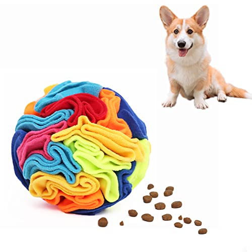 Ablechien Snuffle Ball - Snuffle Ball for Dogs Encourage Natural Foraging Skills, Dog Toys for Boredom and Stimulating Dog Puzzle Ball with Storage Bag Machine Washable…
