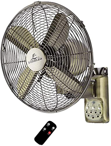 Wall Mount Oscillating Fan Retro Wall-mounted, Industrial Oscillating Fan With Copper Motor And Remote Control, 3 Levels Adjustable, Wide-angle Air Supply