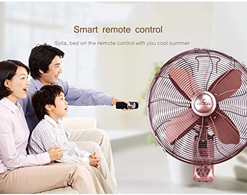 Wall Mount Oscillating Fan Retro Wall-mounted, Industrial Oscillating Fan With Copper Motor And Remote Control, 3 Levels Adjustable, Wide-angle Air Supply
