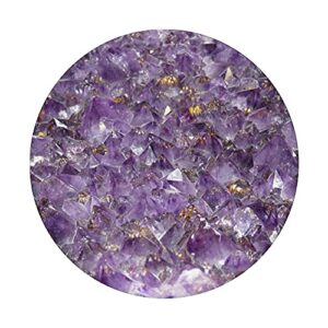 Purple Amethyst Crystal Geode Gift PopSockets Swappable PopGrip